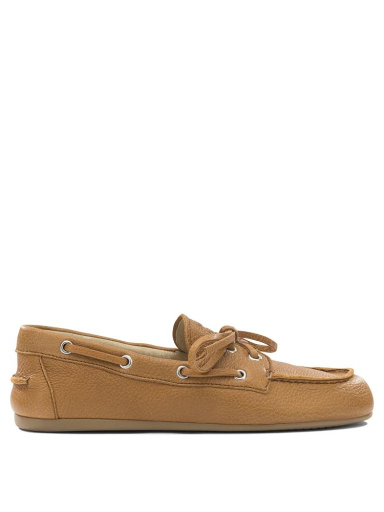 Miu Miu Leather Lace-Up Loafers It 37.5 Women